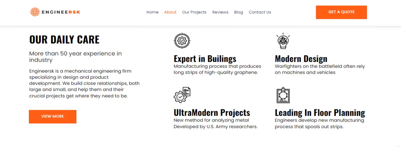 من نحن الصفحة - كيفية إنشاء موقع على شبكة الإنترنت للأعمال التجارية