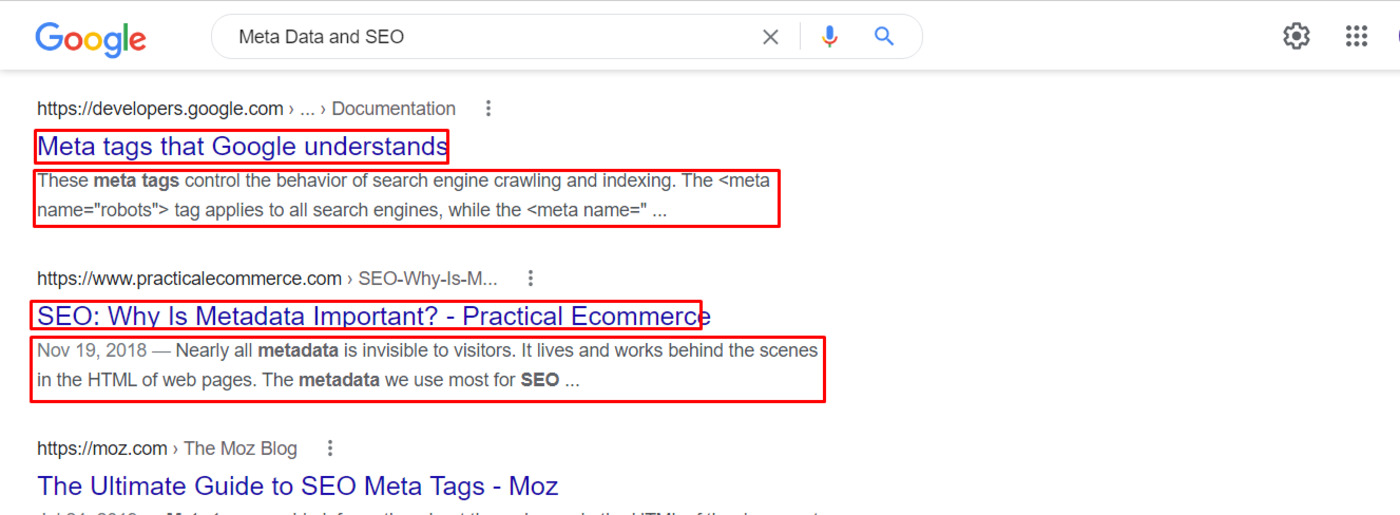 メタデータとSEO