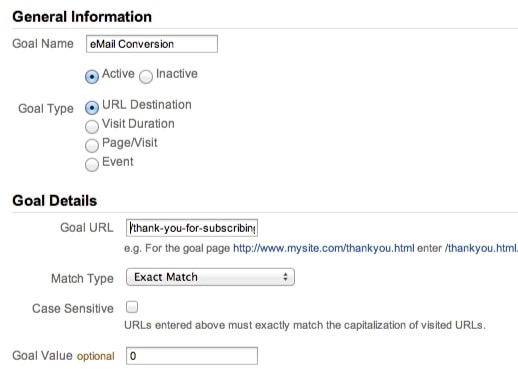 Sasaran Google Analitik