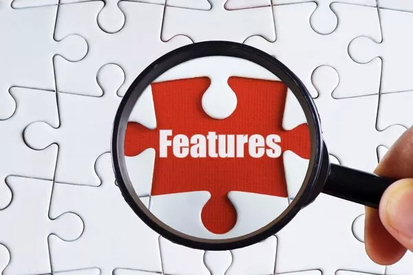 Peça do quebra-cabeça faltando com os recursos da palavra revelados