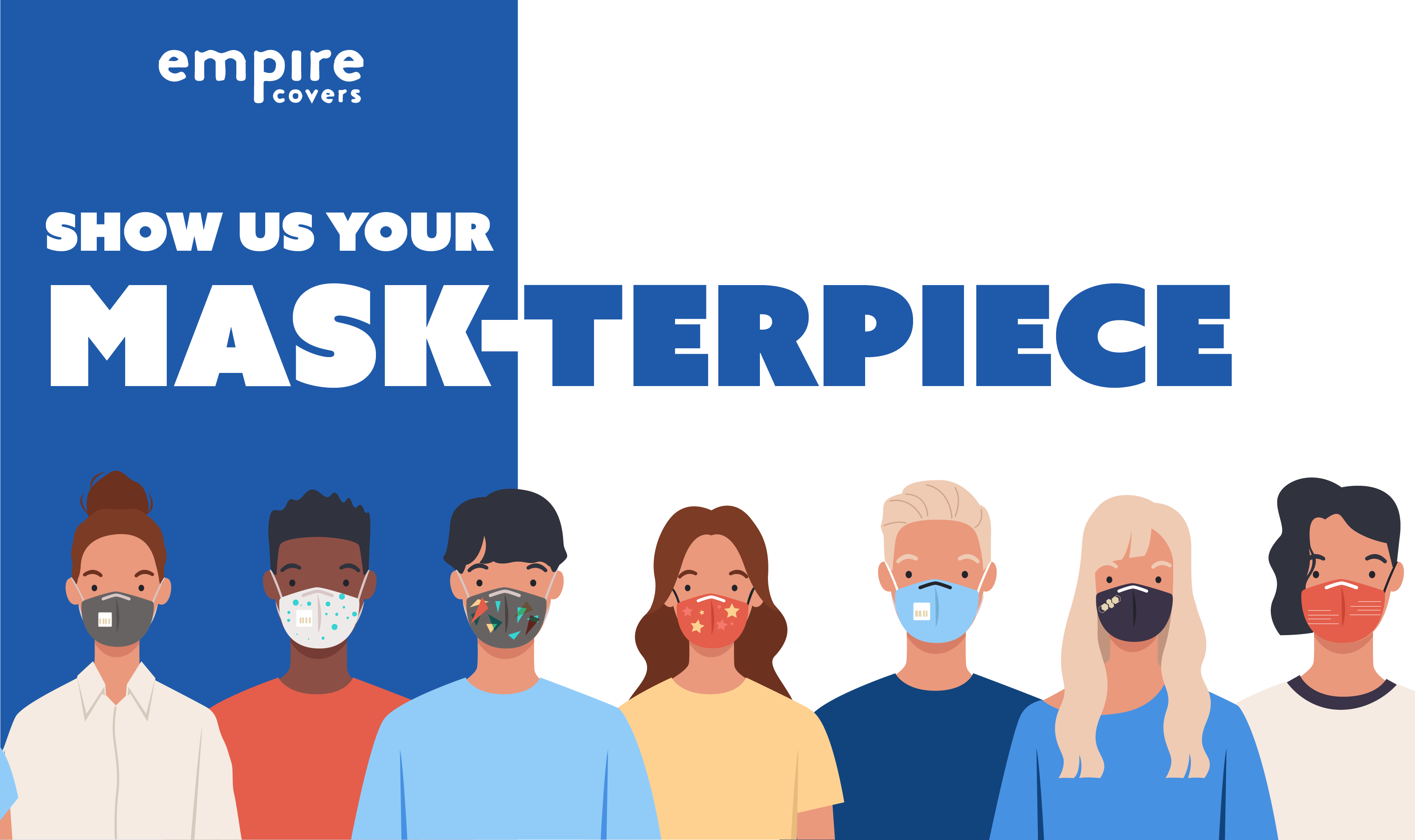 Titelgrafik für einen Gesichtsmasken-Fotowettbewerb