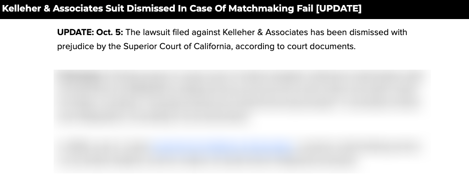 Aggiornamento in cima all'articolo di notizie