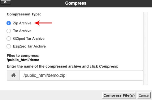 options pour compresser