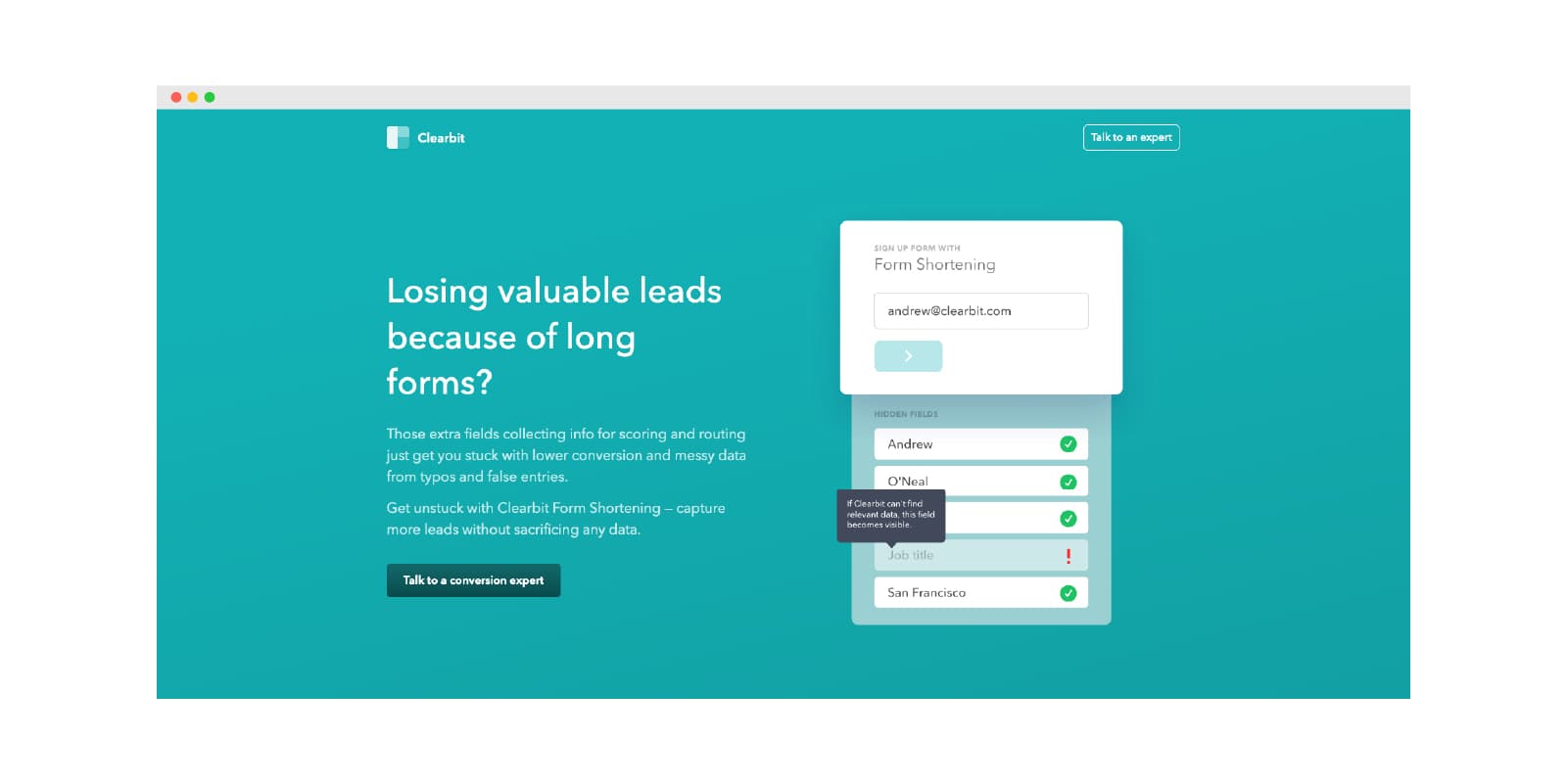 أشكال Clearbit صورة البطل