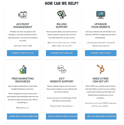 Zrzut ekranu portalu klienta