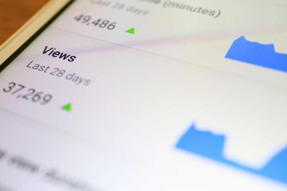 Photo des vues trouvées dans Google Analytics.