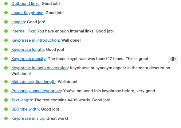 优化 Yoast SEO 重点关键词