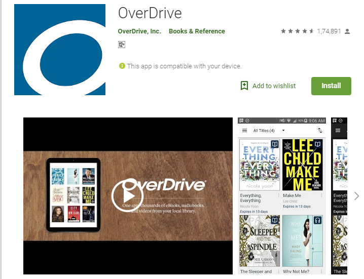 Overdrive-Audiobook App Player pentru Android