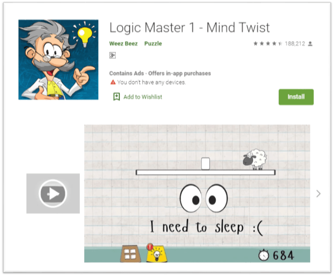Beyin Fırtınası-Logic Master 1 için En İyi Android Oyun Uygulamaları - Mind Twist
