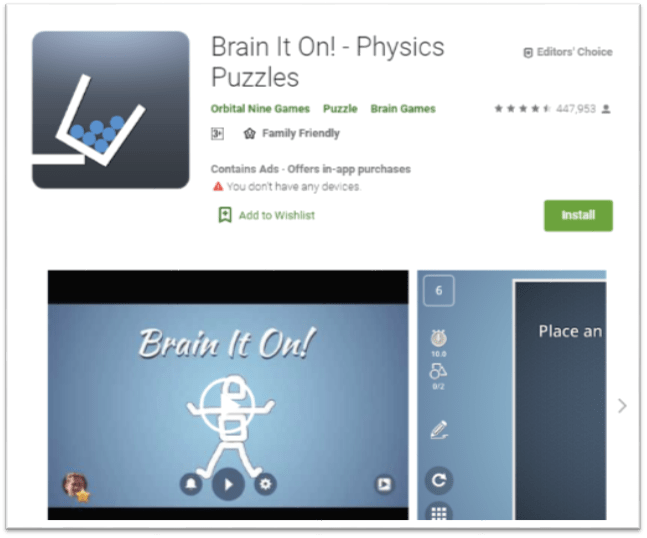 Beyin Fırtınası için En İyi Android Oyun Uygulamaları-LogiBrain It On! - Fizik Bulmacaları