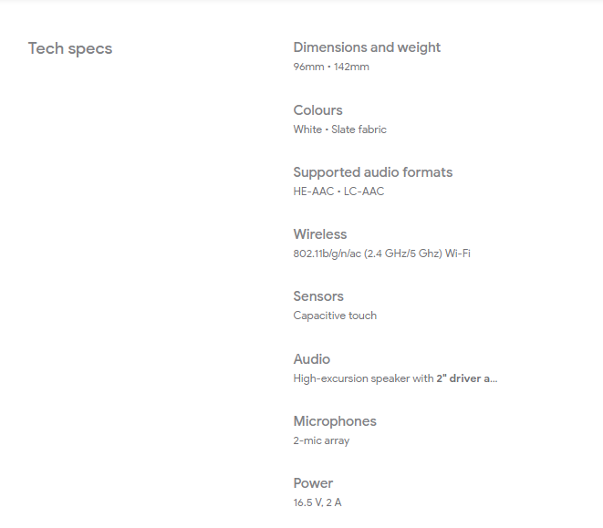 谷歌之家技術規範