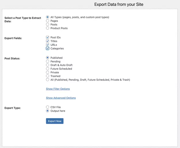 从网站导出所有 URL