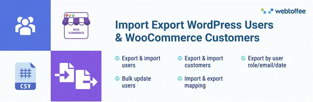 WordPress 用户和 WooCommerce 客户导入导出