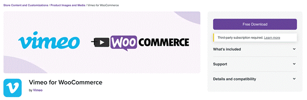 Vimeo per WooCommerce