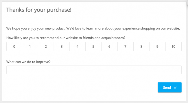 Отправить опрос NPS по электронной почте