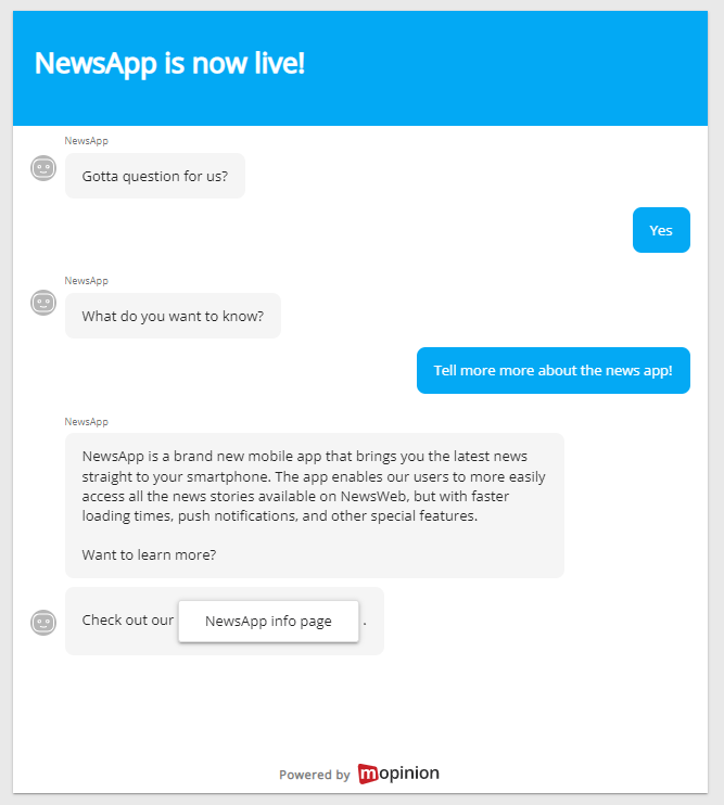 E-mail-serviciu de sondaj conversațional