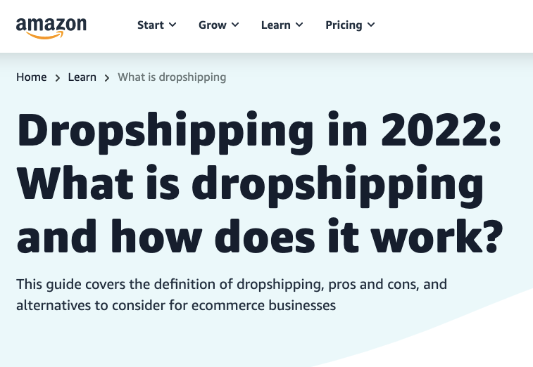 Dropshipping w Amazon