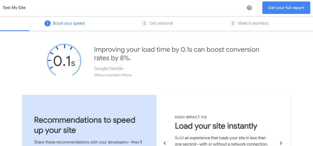 用谷歌测试你的网站