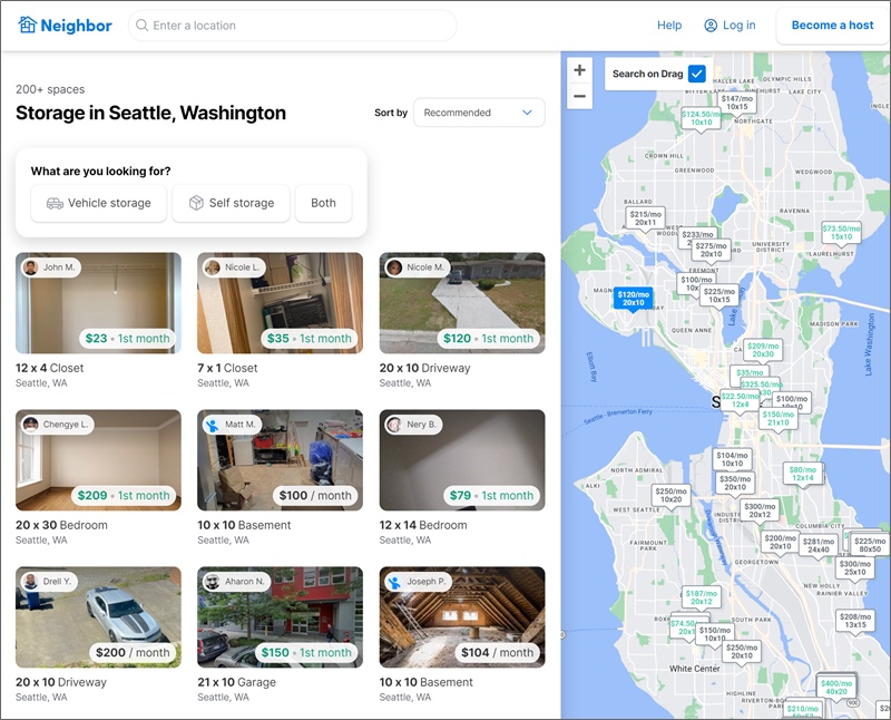 รายชื่อเพื่อนบ้านในซีแอตเทิล