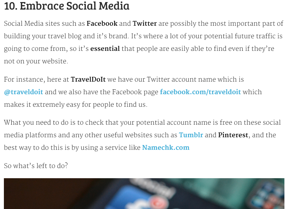 Screenshot des gut geschriebenen Blogbeitrags