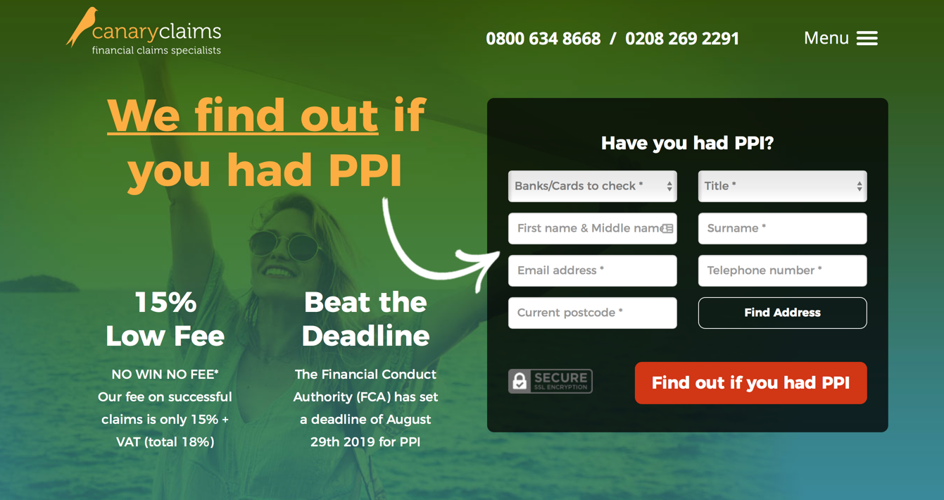 ウェブサイトのコンバージョン率を向上させるための著名なCTAのスクリーンショット