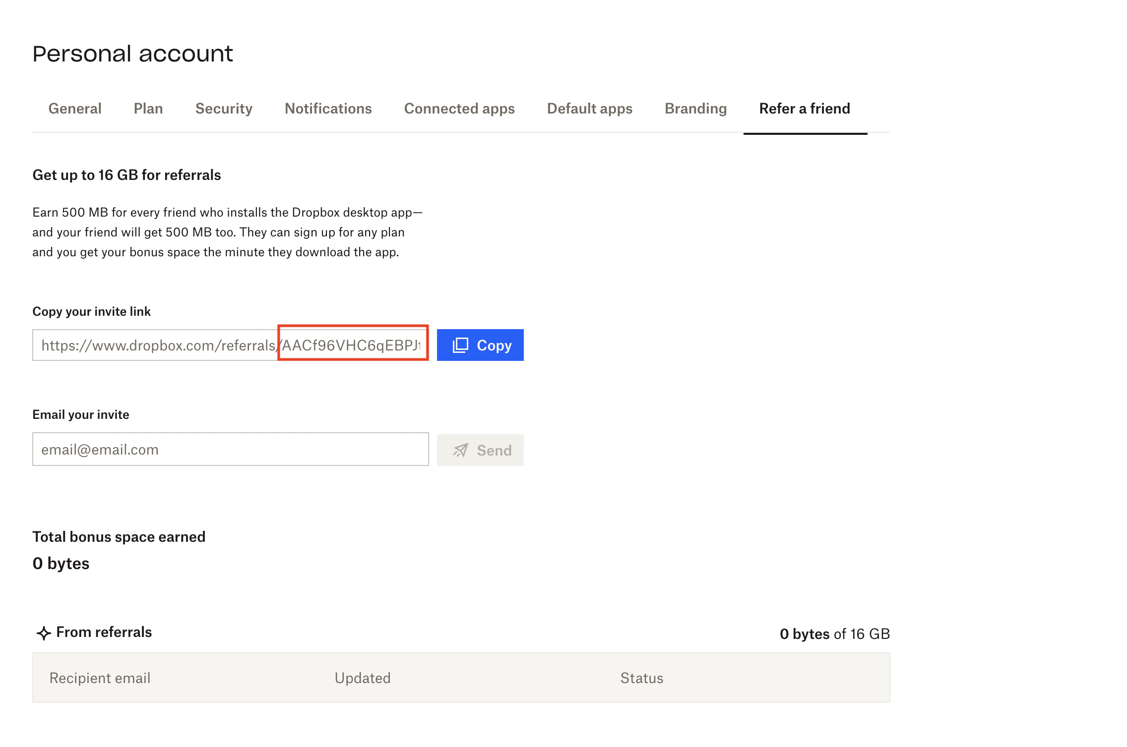 реферальная программа дропбокс