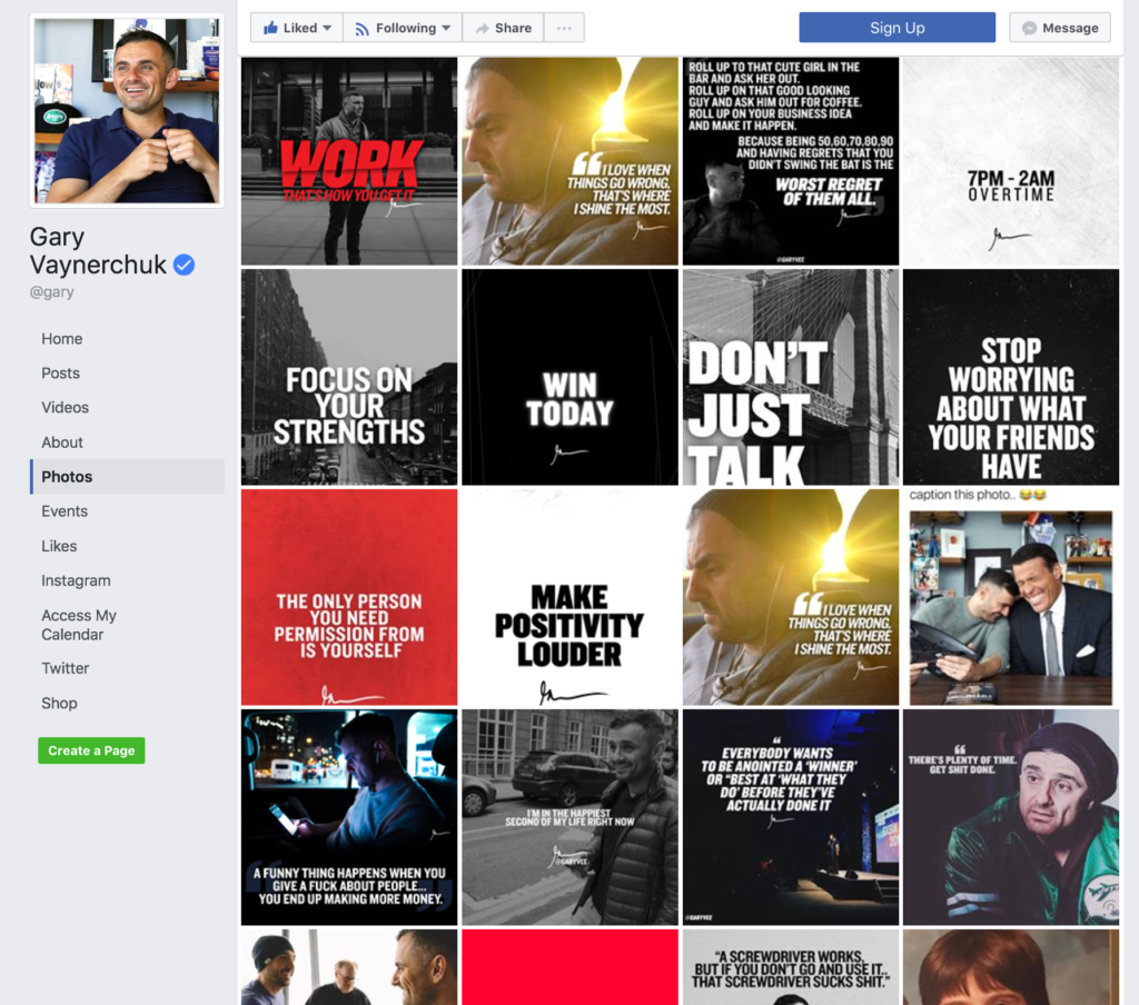 Gary Vaynerchuk กราฟิกแบรนด์โซเชียลมีเดีย