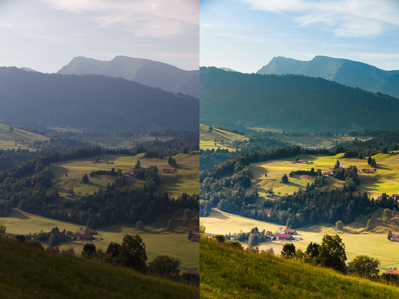 обработанные и неотредактированные фотографии