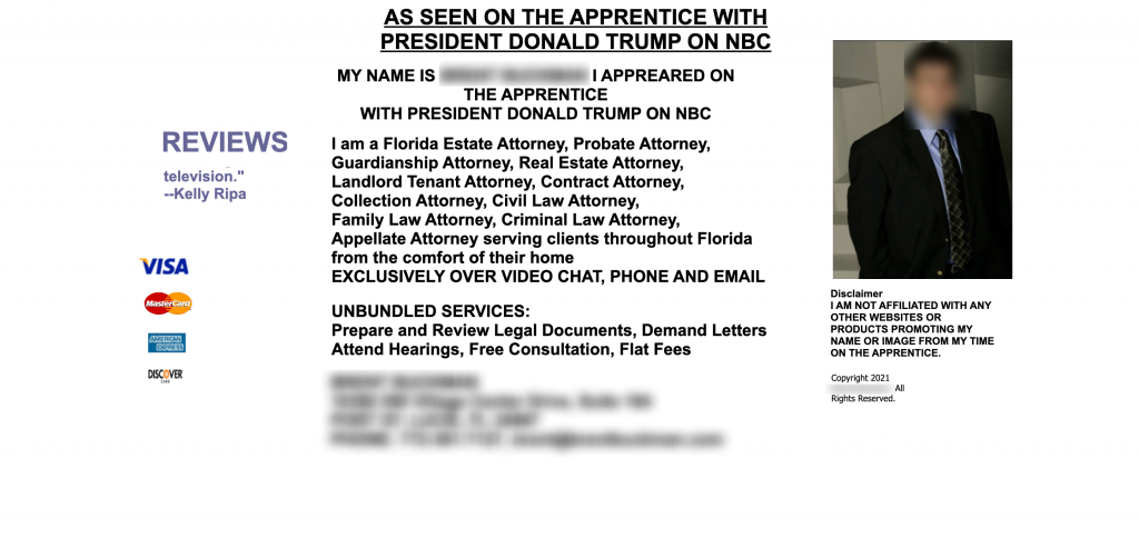 Przykład złej strony internetowej firmy prawniczej