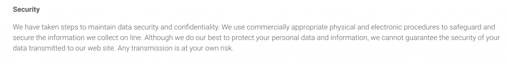 bezpieczne oświadczenie o danych