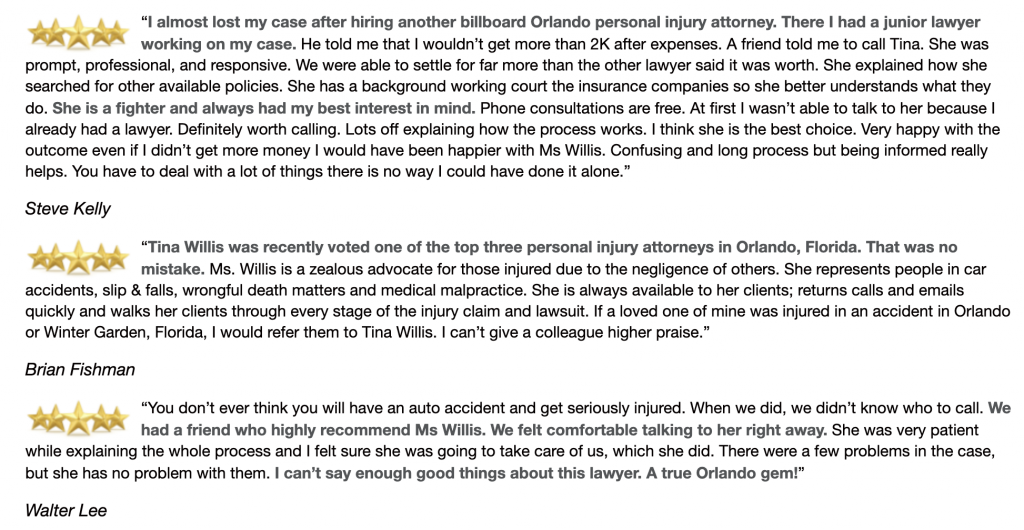 przykłady 5-gwiazdkowych recenzji kancelarii