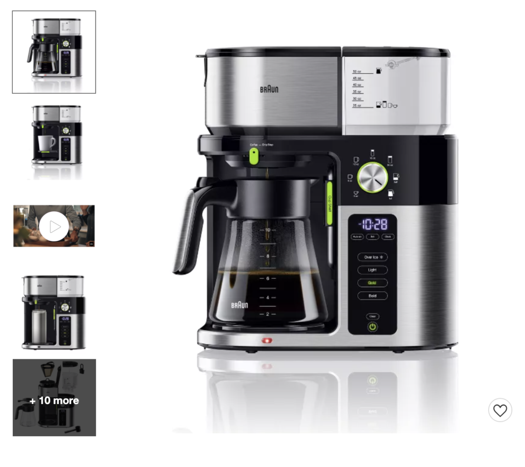 帶有視圖選項的高質量產品圖像