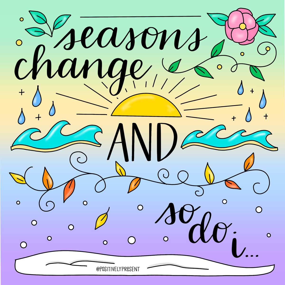 l'illustrazione delle transizioni stagionali dice che le stagioni cambiano e anche io.