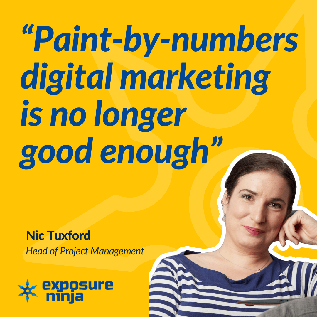 Obraz z cytatem Nica Tuxforda, „Dyfrowy marketing malowany numerami nie jest już wystarczająco dobry”
