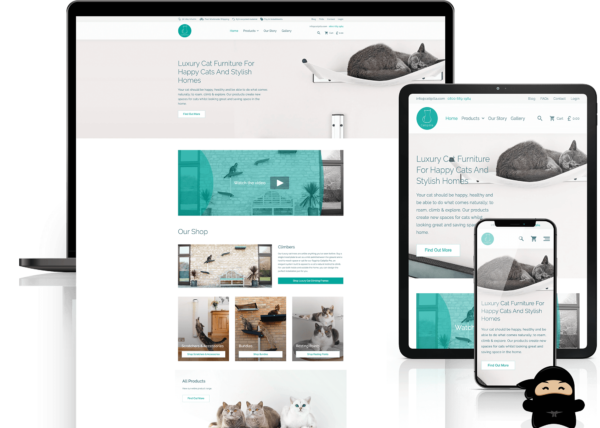 بناء موقع catipilla