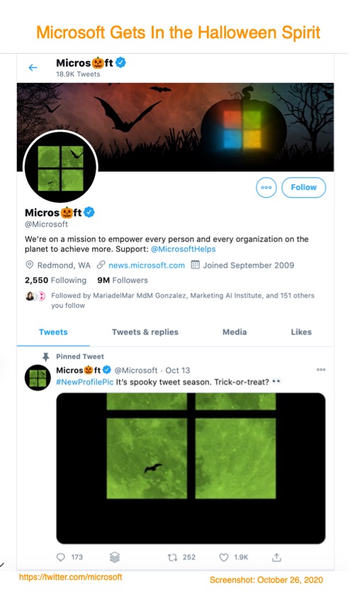 ハロウィーンソーシャルメディアマーケティングのヒント-Microsoft-Twitter