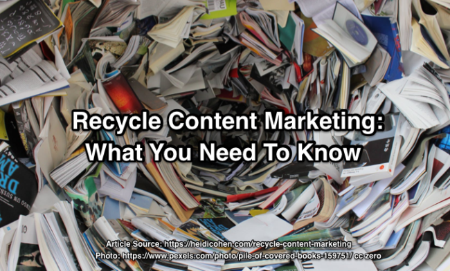 Content-Marketing recyceln