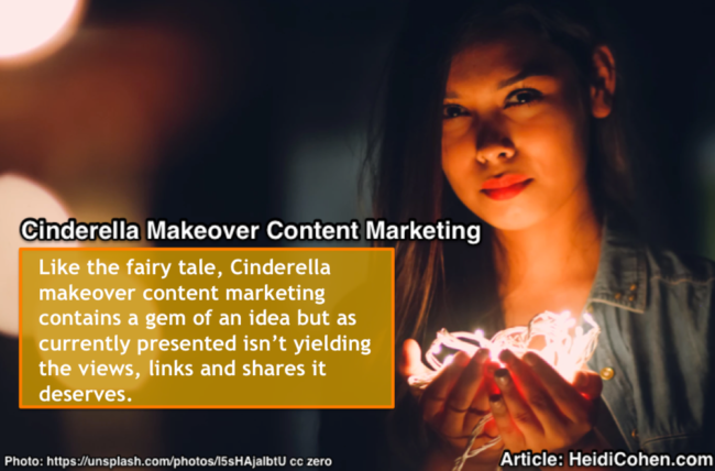 Cinderella Make Over การตลาดเนื้อหา