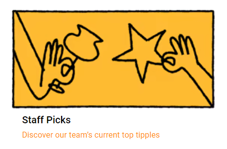 Sección de selecciones del personal de Honest Brew