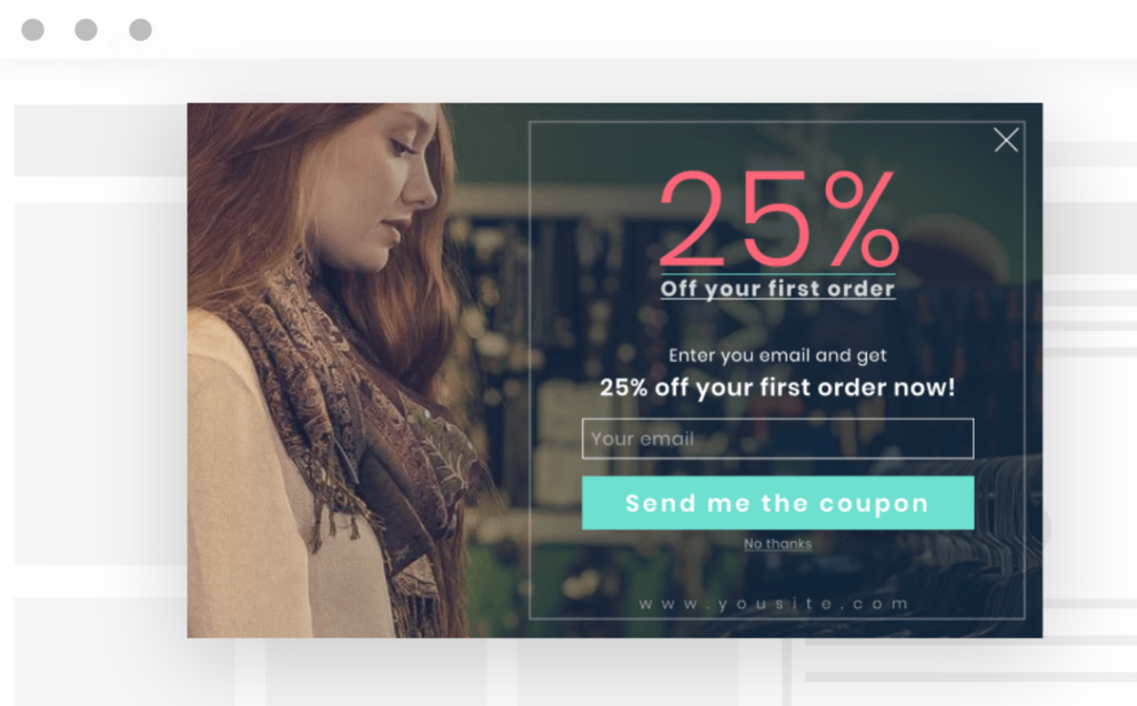 Poptin 彈出窗口示例