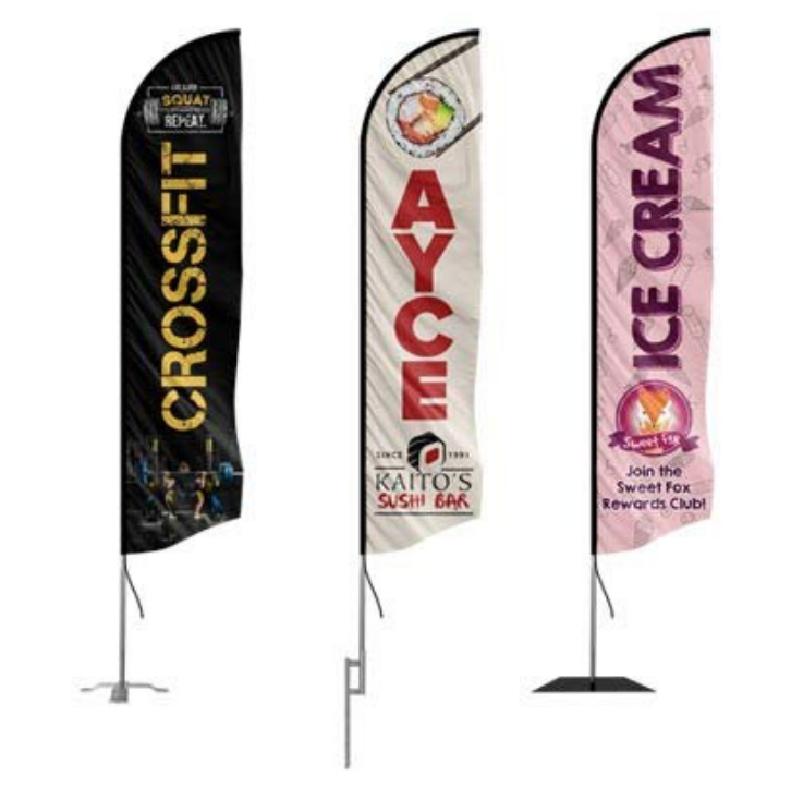 bendera bulu untuk pemasaran