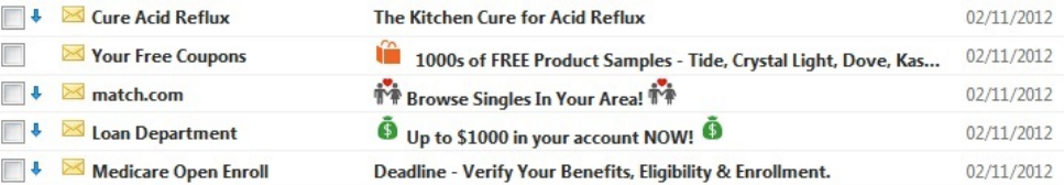 メールの見出しに絵文字を使用する