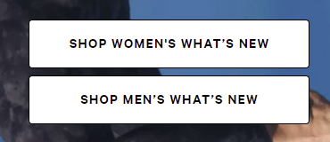 Captura de pantalla de los CTA de lululemon