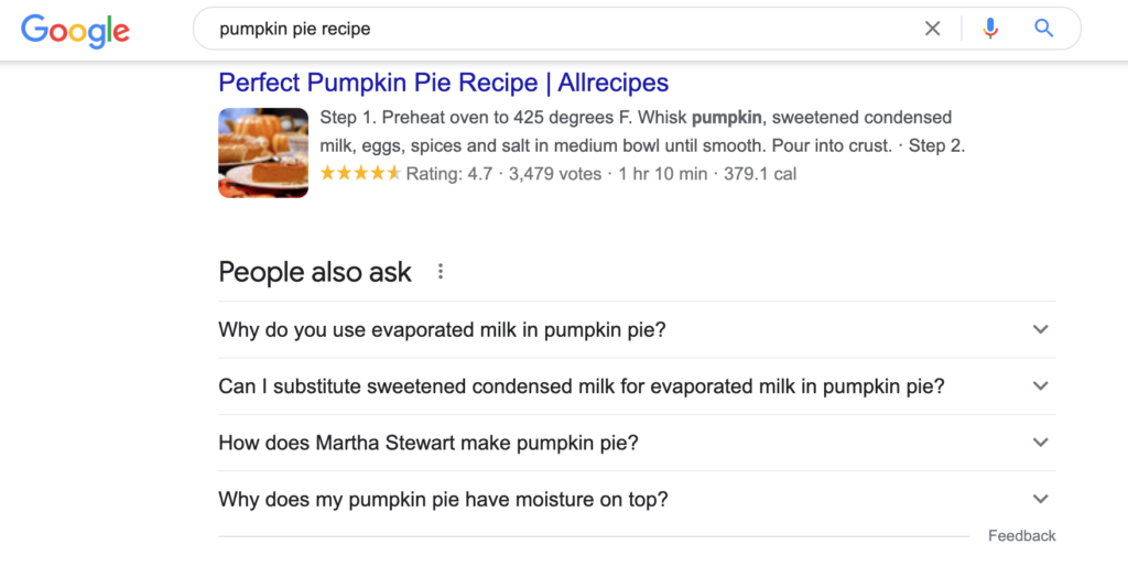 グーグルの「人々も尋ねる」セクション