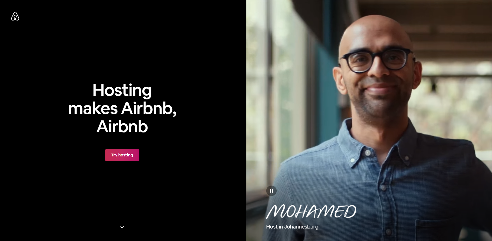 Capture d'écran de la page d'hébergement Airbnb