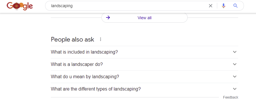 Screenshot della casella Le persone chiedono anche su Google