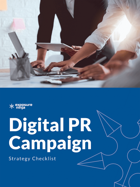 Couverture de la liste de contrôle de la stratégie de campagne de relations publiques numériques