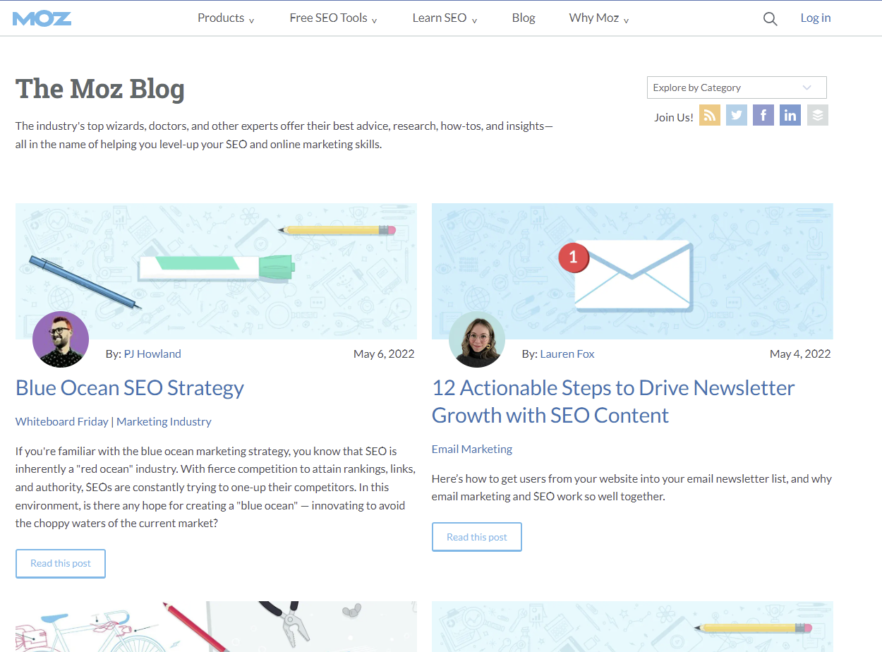 Mozブログのスクリーンショット