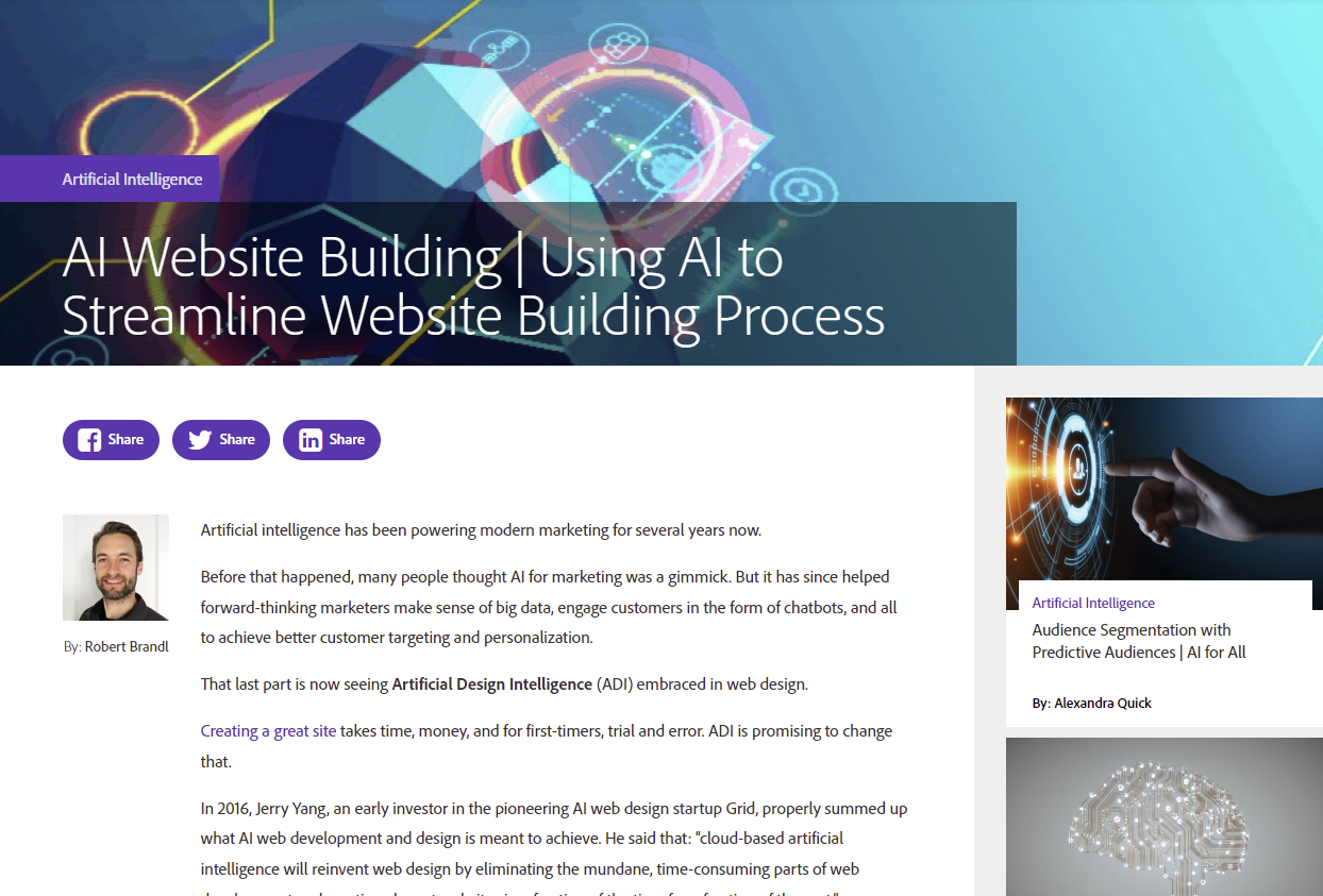 Marketoブログのスクリーンショット