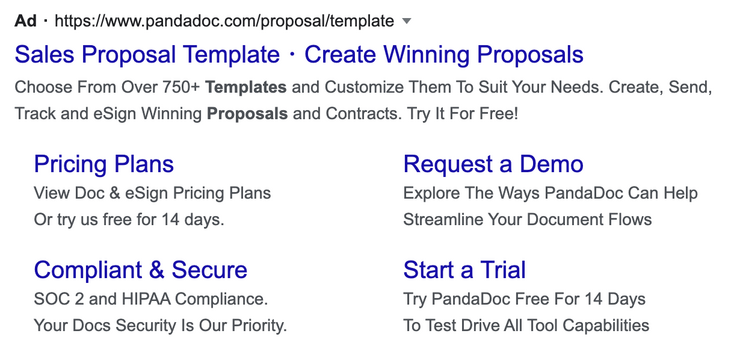 Реклама Google от PandaDoc